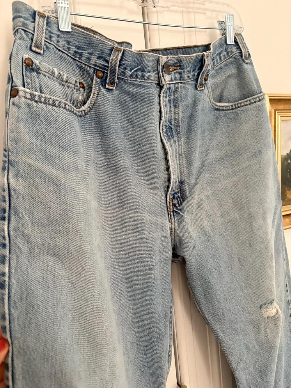 Vintage Levi's Light Blue Jeans - rare back light tag, perfectly faded and worn